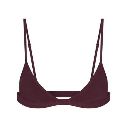 EVERYDAY COTTON TRIANGLE BRALETTE | CURRANT