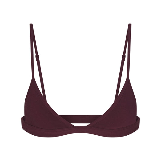 EVERYDAY COTTON TRIANGLE BRALETTE | CURRANT