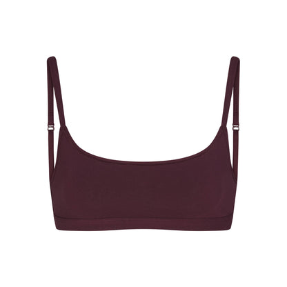 EVERYDAY COTTON SCOOP BRALETTE | CURRANT